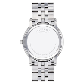 Men's Movado Museum® Classic 0.04 CT. T.W. Diamond Watch with Black Dial (Model: 0607201)|Peoples Jewellers