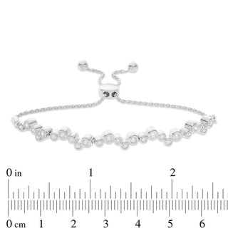 0.69 CT. T.W. Diamond Bubbles Bolo Bracelet in Sterling Silver - 9.5"|Peoples Jewellers