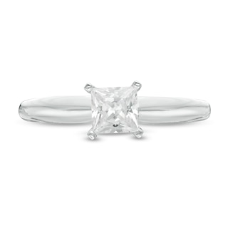 CT. Certified Princess-Cut Diamond Solitaire Engagement Ring in 14K White Gold (J/I1)|Peoples Jewellers