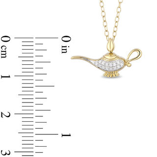 Enchanted Disney Jasmine Diamond Accent Genie Lamp Pendant in 10K Gold - 19"|Peoples Jewellers