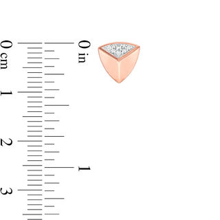 0.05 CT. T.W. Diamond Triangle Stud Earrings in 10K Rose Gold|Peoples Jewellers
