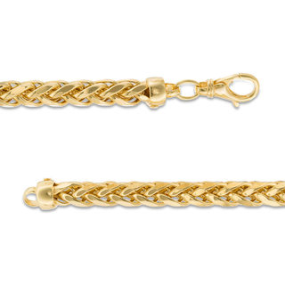 Men's 4.5mm Diamond-Cut Franco Snake Chain Necklace in Hollow 14K Gold - 28"|Peoples Jewellers