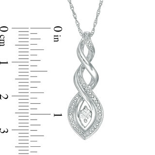 Diamond Accent Twist Flame Pendant in Sterling Silver|Peoples Jewellers