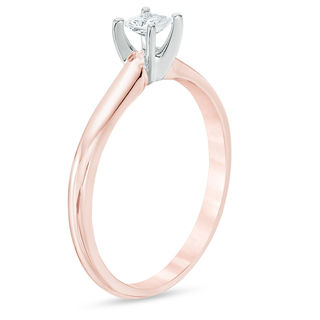 CT. Princess-Cut Diamond Solitaire Engagement Ring in 14K Rose Gold|Peoples Jewellers