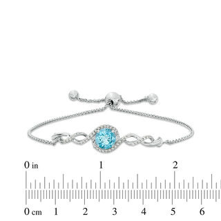 Swiss Blue Topaz and Lab-Created White Sapphire Three Piece Set in Sterling Silver|Peoples Jewellers