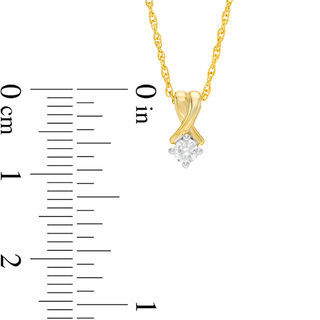 CT. T.W. Diamond Solitaire Crossover Pendant and Stud Earrings Set in 10K Gold|Peoples Jewellers