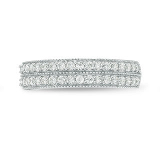 0.37 CT. T.W. Diamond Double Row Vintage-Style Band in 10K Gold|Peoples Jewellers