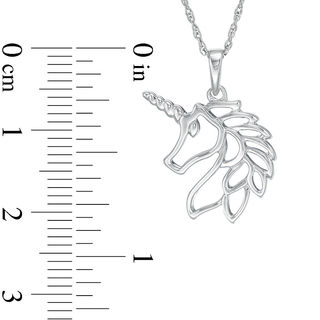 Unicorn Silhouette Pendant in Sterling Silver|Peoples Jewellers