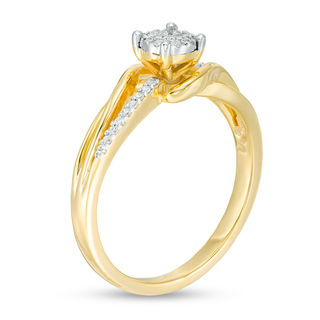 0.085 CT. T.W. Composite Diamond Bypass Promise Ring in 10K Gold|Peoples Jewellers