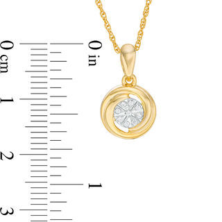 0.05 CT. T.W. Composite Diamond Drop Pendant in 10K Gold|Peoples Jewellers