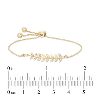 Leaf Vine Bolo Bracelet in 10K Gold - 9.5"|Peoples Jewellers