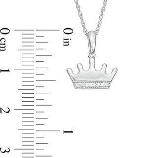 Diamond Accent Crown Pendant in Sterling Silver|Peoples Jewellers