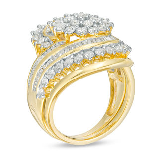 1.95 CT. T.W. Composite Diamond Multi-Row Bypass Bridal Set in 10K Gold|Peoples Jewellers
