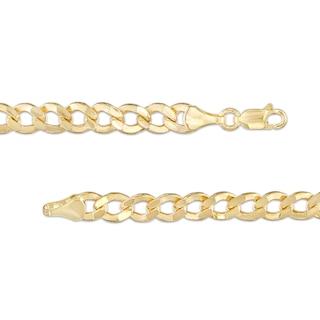 Men's 5.7mm Cuban Curb Chain Necklace in Hollow 10K Gold - 26"|Peoples Jewellers