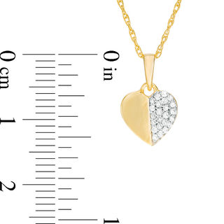 0.10 CT. T.W. Diamond Heart Pendant in 10K Gold|Peoples Jewellers