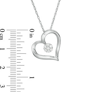 0.085 CT. T.W. Composite Diamond Twist Heart Pendant in Sterling Silver|Peoples Jewellers
