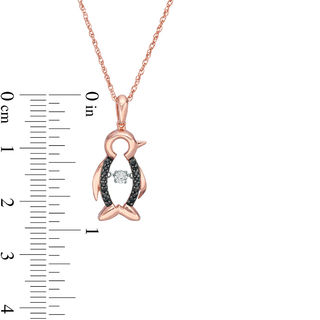 Unstoppable Love™ 0.066 CT. T.W. Enhanced Black and White Diamond Pendant in Sterling Silver with 14K Rose Gold Plate|Peoples Jewellers