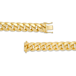 Men's 10.7mm Cuban Curb Chain Necklace in Hollow 14K Gold - 26"|Peoples Jewellers