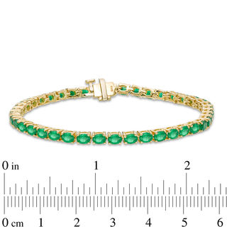 EFFY™ Collection Oval Emerald Tennis Bracelet in 14K Gold|Peoples Jewellers