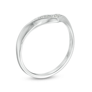 0.04 CT. T.W. Diamond Chevron Ring in Sterling Silver|Peoples Jewellers