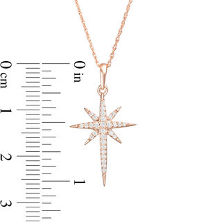 0.115 CT. T.W. Diamond Eight-Point Star Pendant in 10K Rose Gold|Peoples Jewellers