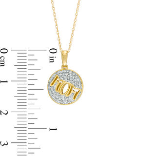0.085 CT. T.W. Diamond "MOM" Outline Pendant in 10K Gold|Peoples Jewellers