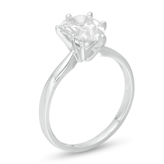 1.45 CT. Certified Pear-Shaped Diamond Solitaire Engagement Ring in 14K White Gold (I/I1)|Peoples Jewellers