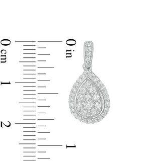0.69 CT. T.W. Multi-Diamond Teardrop-Shaped Frame Drop Earrings in 10K Gold|Peoples Jewellers