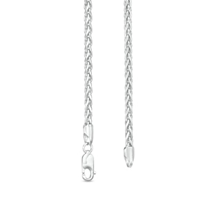 3.5mm Diamond-Cut Wheat Chain Necklace in Solid Sterling Silver  - 22"|Peoples Jewellers