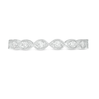0.37 CT. T.W. Diamond Marquise Shapes Vintage-Style Wedding Band in Platinum|Peoples Jewellers