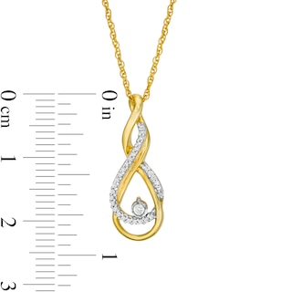 0.085 CT. T.W. Diamond Twist Infinity Pendant in 10K Gold|Peoples Jewellers