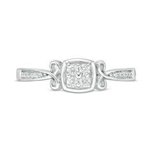 0.115 CT. T.W. Quad Diamond Ring in 10K Gold|Peoples Jewellers