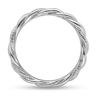 Stackable Expressions™ Etched and Polished Twist Ring in Sterling Silver|Peoples Jewellers