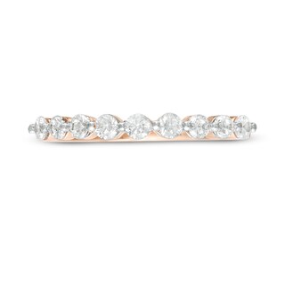 0.37 CT. T.W. Diamond Nine Stone Anniversary Band in 10K Rose Gold|Peoples Jewellers