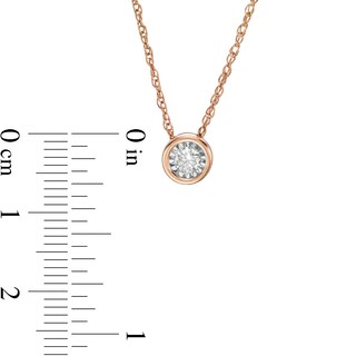 0.10 CT. Diamond Solitaire Necklace in 10K Rose Gold|Peoples Jewellers