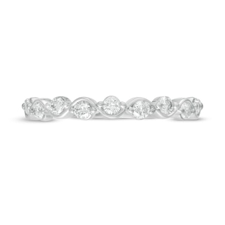 0.30 CT. T.W. Diamond Wavy Wedding Band in 10K White Gold|Peoples Jewellers