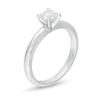 0.58 CT. Certified Canadian Diamond Solitaire Engagement Ring in 10K White Gold (I/I3)|Peoples Jewellers