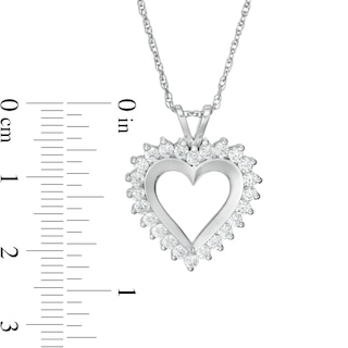 CT. T.W. Diamond Heart Pendant in 10K White Gold|Peoples Jewellers