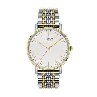 Men's Tissot Everytime Two-Tone PVD Watch with White Dial (Model: T109.410.22.031.00)|Peoples Jewellers