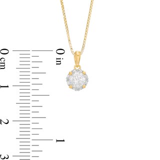 CT. T.W. Certified Canadian Diamond Frame Pendant in 14K Gold (I/I2)|Peoples Jewellers
