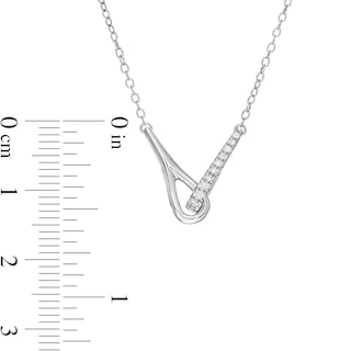 Love + Be Loved CT. T.W. Diamond Loop Necklace in Sterling Silver|Peoples Jewellers