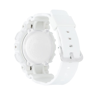 Ladies' Casio G-Shock White Resin Strap Watch with Rose-Tone Dial (Model: GMAS120MF-7A2)|Peoples Jewellers
