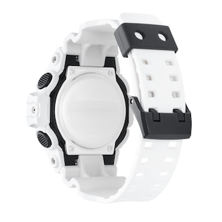 Men's Casio G-Shock Classic White Resin Strap Watch with Black Dial (Model: GA700-7A)|Peoples Jewellers