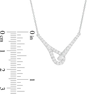 Love + Be Loved 0.50 CT. T.W. Diamond Loop Necklace in 10K White Gold|Peoples Jewellers