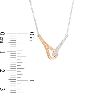 Love + Be Loved 0.10 CT. T.W. Diamond Loop Necklace in 10K Two-Tone Gold|Peoples Jewellers