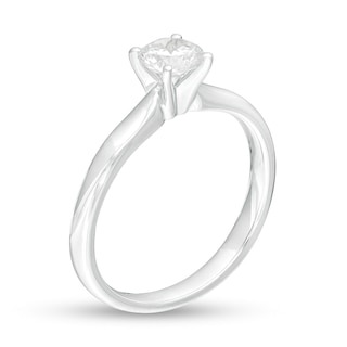 CT. Certified Lab-Created Diamond Solitaire Engagement Ring in 14K White Gold (F/SI2)|Peoples Jewellers