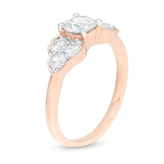 0.95 CT. T.W. Diamond Tri-Sides Engagement Ring in 10K Rose Gold|Peoples Jewellers