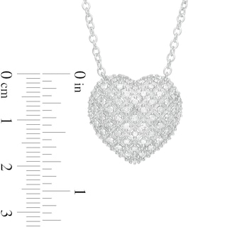 0.97 CT. T.W. Composite Diamond Heart Necklace in Sterling Silver|Peoples Jewellers