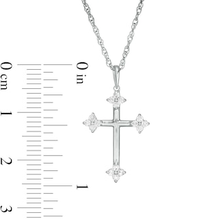 0.145 CT. T.W. Diamond Clover Cross Pendant in 10K Gold|Peoples Jewellers