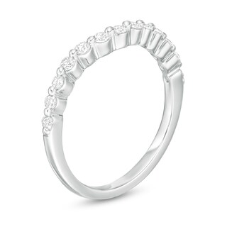 0.30 CT. T.W. Diamond Contour Anniversary Band in 10K White Gold|Peoples Jewellers